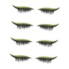 Healvian 4Pairs Eye Makeup Stickers Glittery Green Fake Eyelash Stickers