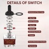 Momentary Toggle Switch, MecRecare 6 Pin DPDT (ON)-Off-(ON) 30A 12VDC/15A