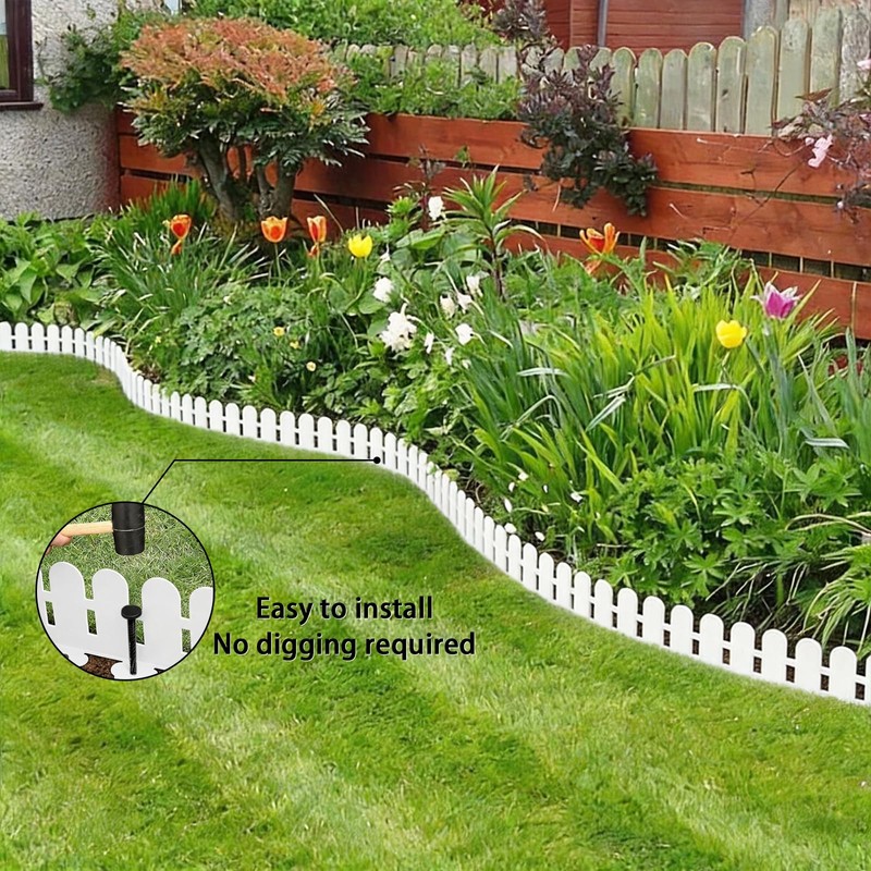 Landscape Edging 20FT,5.5IN High Landscape Edging,Garden Edging Border with 30Spikes,