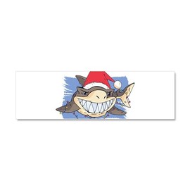 CafePress Christmas Shark Car Magnet 10 X 3 10" x 3", Bumper Magnet