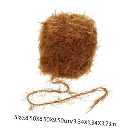 DOITOOL 1roll Soft Chenille Yarn for Crocheting and Knitting Comfortable Craft Material Hair Yarn for Blankets Scarves and Home Decor Camel