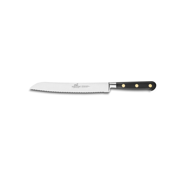 Sabatier 713380 Ideal Inox Bread Knife, 20 cm, Black