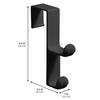 iDesign Over-the-Door Double Hooks for Hanging Clothes, Towels, or Accessories