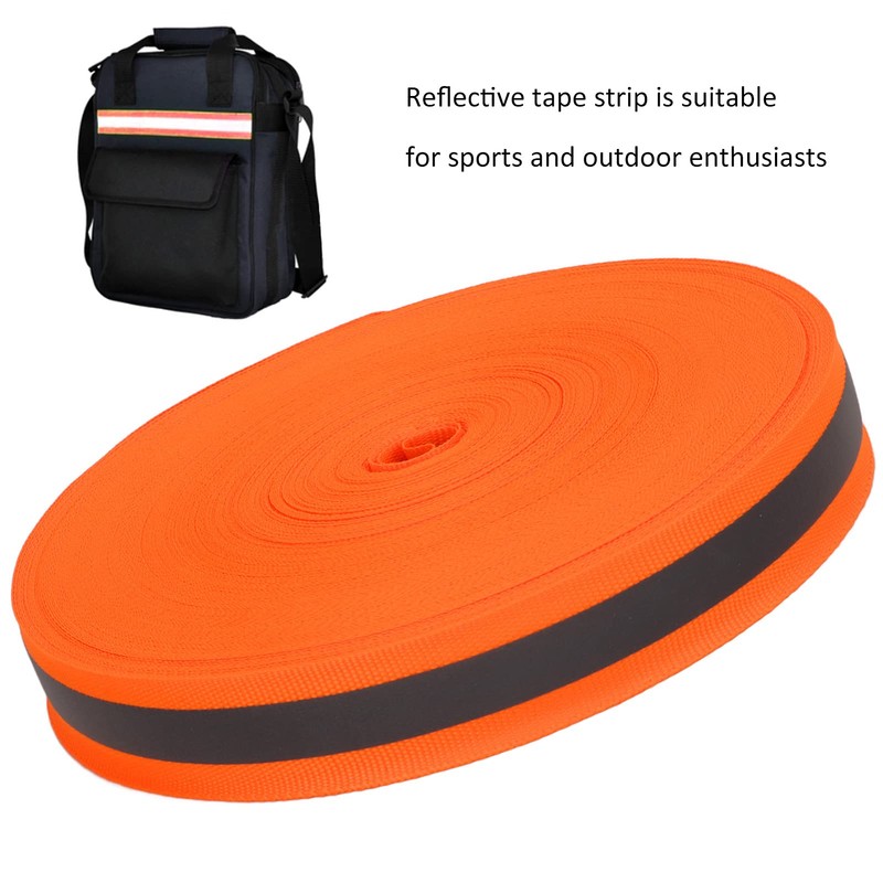 MUNEFE Fluorescent Orange Reflective Tape, High Visibility Reflective Tape Strip,