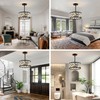 Rpzloila 3-Light Crystal Ceiling Light Fixture, Modern Semi Flush Mount