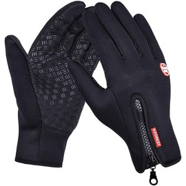 Thermal Gloves, Waterproof, Windproof, Motorcycle, Sports Gloves, Outdoor, Cycling, Fishing, Climbing, Outdoor Use, Fleece Lined, Heat Retention, Touch Panel, Smartphone Compatible, Commuting to Work or School, Work, Autumn and Winter, Unisex, black b, M