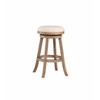 Boraam Fenton Bar Stool, 29-Inch, Driftwood Wire-Brush and Ivory