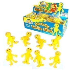24 x Boys Girls Childrens Kids Yellow Stretchy Happy Man Men Party Bag Loot Fillers by PlayWrite