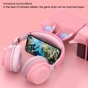GOWENIC Auriculares Plegables para Niños Auriculares Inalámbricos con Orejas de