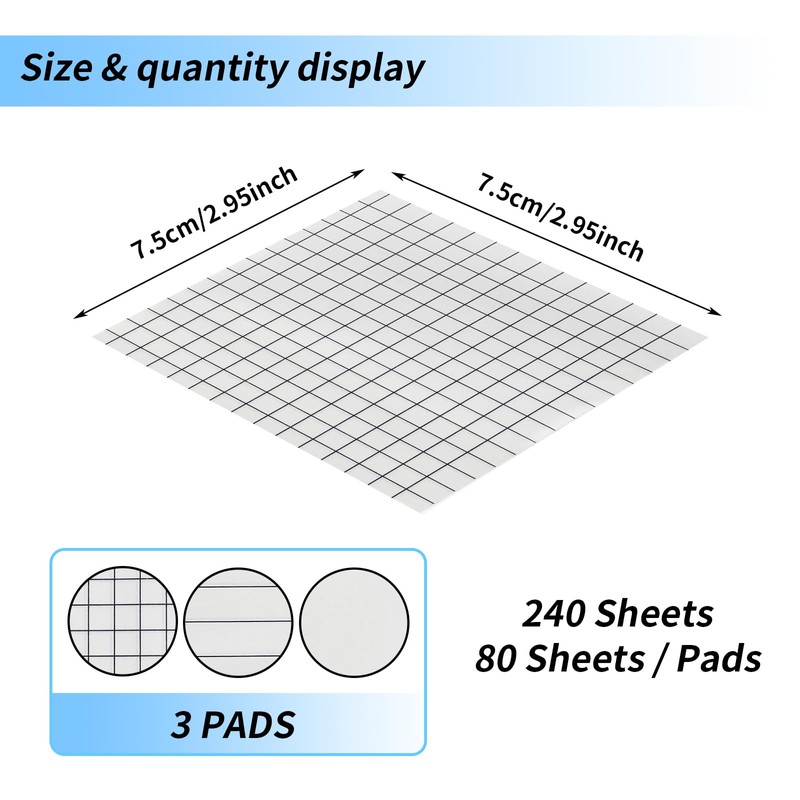 3 Pack Sticky Notes 3 x 3 Inches Aesthetic Sticky