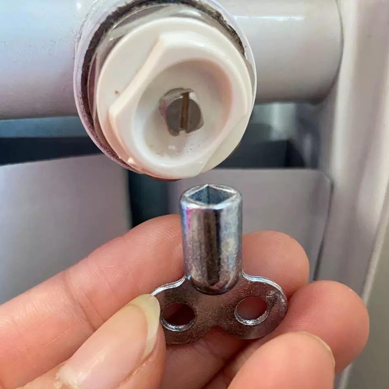 Radiator Bleed Valve with 3 Bleed Keys, Copper Bleed Valves,