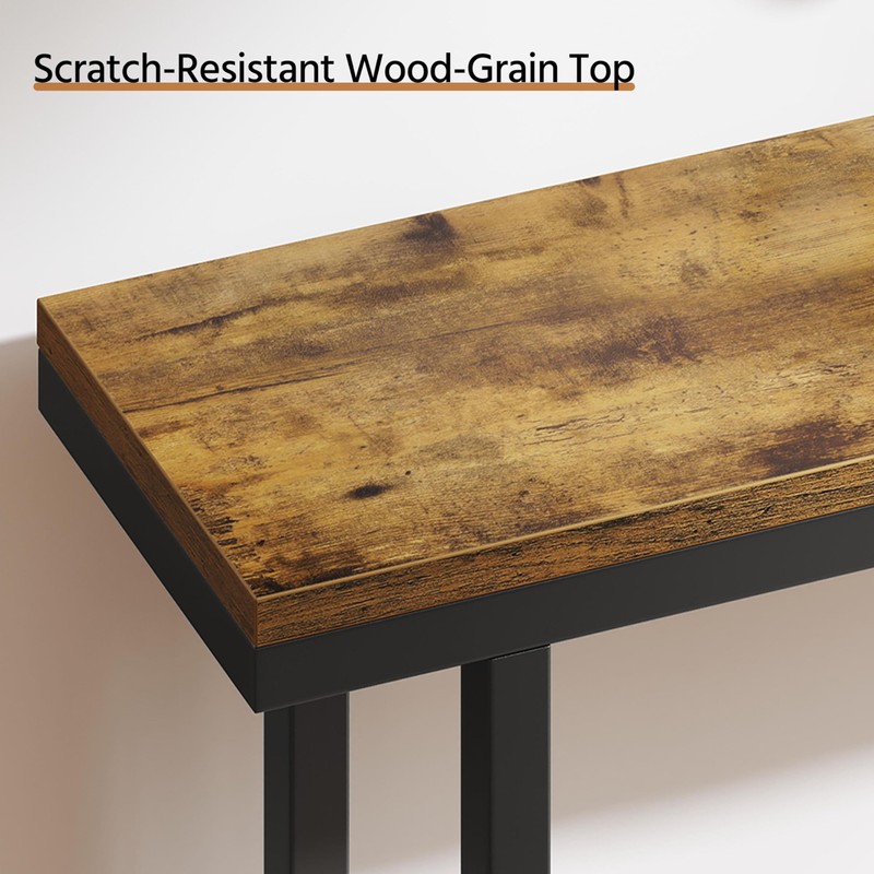 Yaheetech Narrow Console Table with Sturdy Metal Frame, 71 Inch