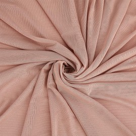 BENECREAT 5.47 Yards 4-Way Stretch Mesh Fabric, 65Inch Wide Polyester Spandex Power Mesh Lightweight Sheer Mesh for Sewing Garments, Wedding Dresses, Crafts (Rosy Brown)