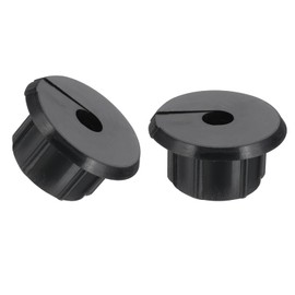PATIKIL 2 Pcs Wall Bushing Grommet, Wall Cable Feed Through Bushings Cable Routing Kit for 1 Inch Wall Wire Hole Organizer Furniture Ethernet, Black