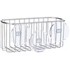 iDesign Shower Caddy Suction, Bathroom Metal Storage Shelf with Vacuum