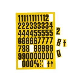 Magnetic Letter and Number Sets, 43mm Tall A-Z and 0-9 Magnetic Letters and Numbers for Labeling (Yellow, Black Text, Numbers)