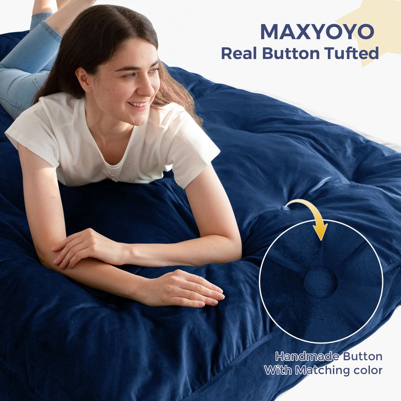 MAXYOYO 6" Futon Mattress Full Size, Velvet Thick Futons Sofa