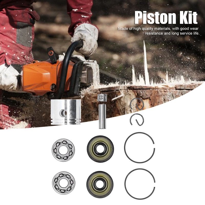 41.1mm Piston Kit Crank Bearing Fit for Poulan 220 221