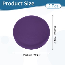 uxcell - Juego de 2 fundas para taburetes redondas, 11-15 pulgadas, fundas lavables a prueba de polvo, cojín de asiento con elástico para decoración de bar, cocina, sala de estar, color morado
