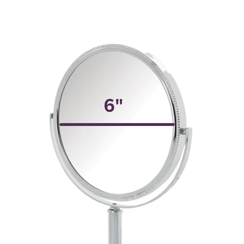JERDON Two-Sided Tabletop Makeup Vanity Mirror - 10X-1X Magnification &