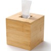 Tissue Box Cover, Square Tissue Box Holder, Bamboo Facial Paper