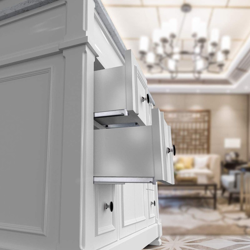 Gobrico Soft Close Under/Rear Mounting Drawer Slides 21", Full Extension