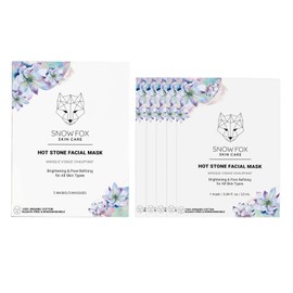 Máscara facial Snow Fox Hot Stone  5 paquetes de mascarilla para reducir los poros con loto egipcio azul y niacinamida                                