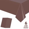 JHDZDHY 6 Pack Premium Disposable Plastic Tablecloth 54" x 108"