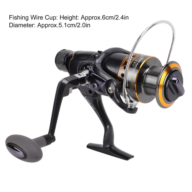 Dual Drag Spinning Reel Carp 7+1BB Fishing Wheel with Aluminium
