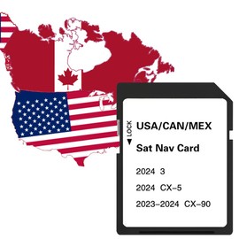 Original-Fit Latest Navigation SD Card, Seamless Map Update for CX-30/3 Hatch (2024), CX-5 (2024-2025), CX-90 (2024-2025), Built-in USA/CAN/MEX GPS Data