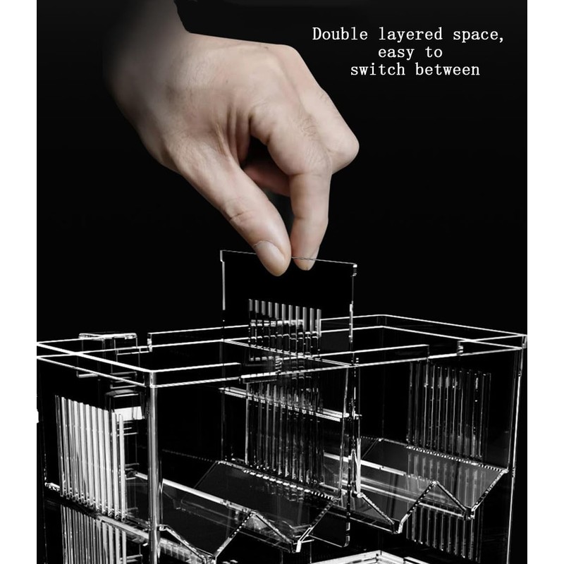 Aquarium Breeder Box, Isolation Hatchery Feeding Boxes for Small Fish
