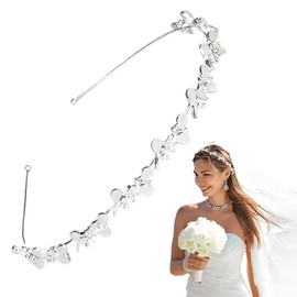 ZORVUJI Elegant Hair Jewellery Silver Tiara Headband – Bridal Headband, Dirndl Hair Accessories, Communion Headpiece, Wedding Accessories for Women and Girls