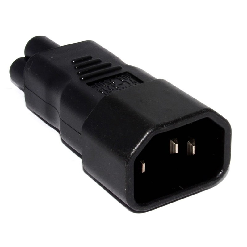kenable 3 Pin IEC Socket C14 to Cloverleaf Plug C5