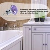 sourcing map 6pcs Crystal Knobs Aluminum Alloy Base Round Shaped