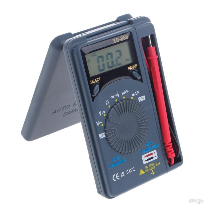 LCD Digital Multimeter, Mini Pocket Auto Range Voltmeter Ammeter LCD