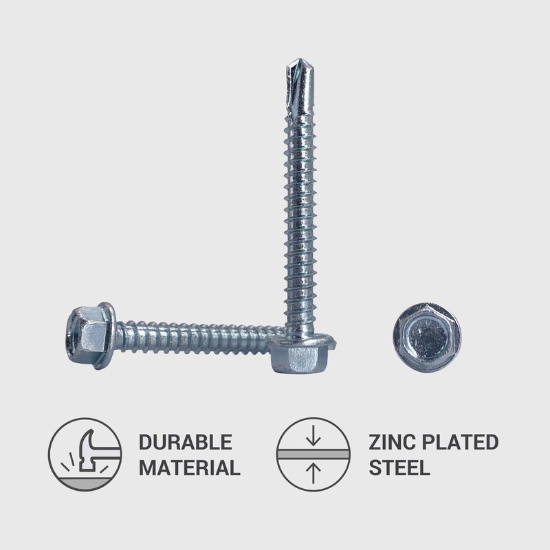 (Pack of 100) DIN 7504K Galvanised Steel 5.5 x 45mm