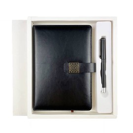 YEZIDE A5 Notebook with Pen 200 Lined Pages Thick Classic Luxury Journal Notepad Diary Stationary Office School Home Business Writing Note Taking for Father Day Gift