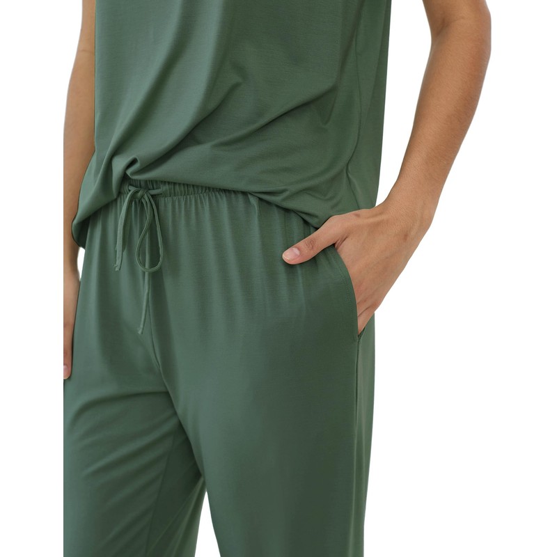 Joyaria Jogger Pajama Set for Women Ultra Soft Bamboo Pj