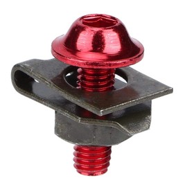 Mounting Clip Nut 10 Piece M5 Aluminum Motorcycle Fairing Housing Screw Kit Screw Spire Speed Mounting Clip Nut (Red)