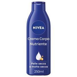 NIVEA Nourishing Body Cream 250 ml, Moisturising Cream 72 Hours Enriched with Pure Hyaluronic Acid, Almond Oil and Intensely Nourishing Serum, Moisturising Body Cream Dry or Very Dry