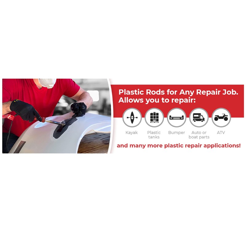 JOUNJIP 13" Plastic Welding Rods - Long 7 Types of