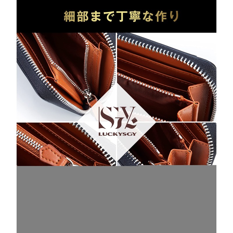 Men's Genuine Leather Coin Case, Mini Wallet, 8 Card Slots,