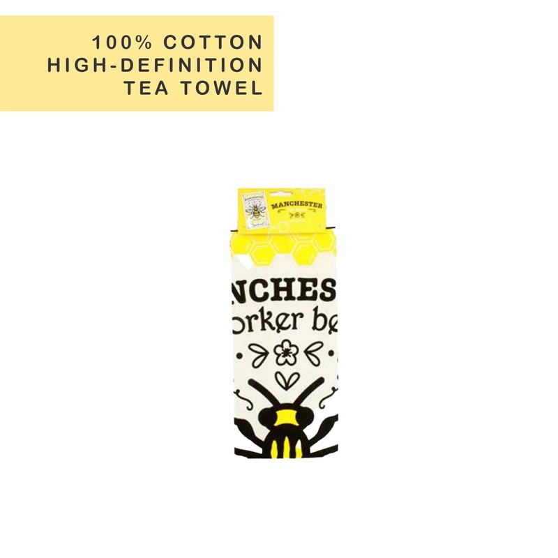 Beyond Happy High Definition 100% Cotton Manchester Worker Bee Tea