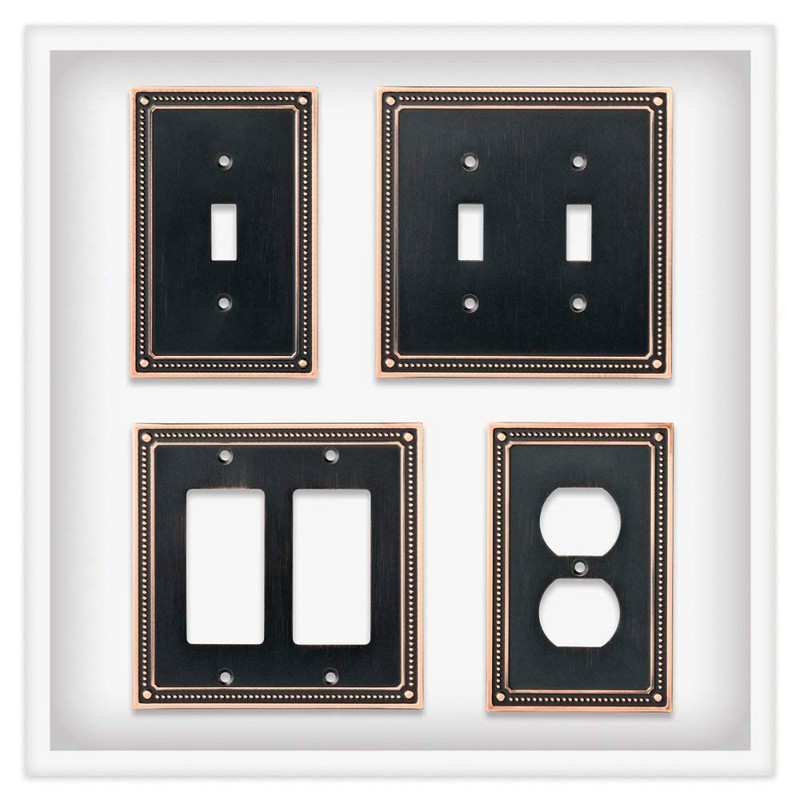 Franklin Brass W35058-VBC-C Classic Beaded single Toggle Switch Wall Plate