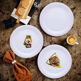 50Pcs Lavender Plates Lavender Party Supplies 7 Inches Purple Paper Dessert Plate, Everyday Use Paper Plates for Daily Meals Picnic Camping Birthday Wedding Christmas Lavende Party Decoration