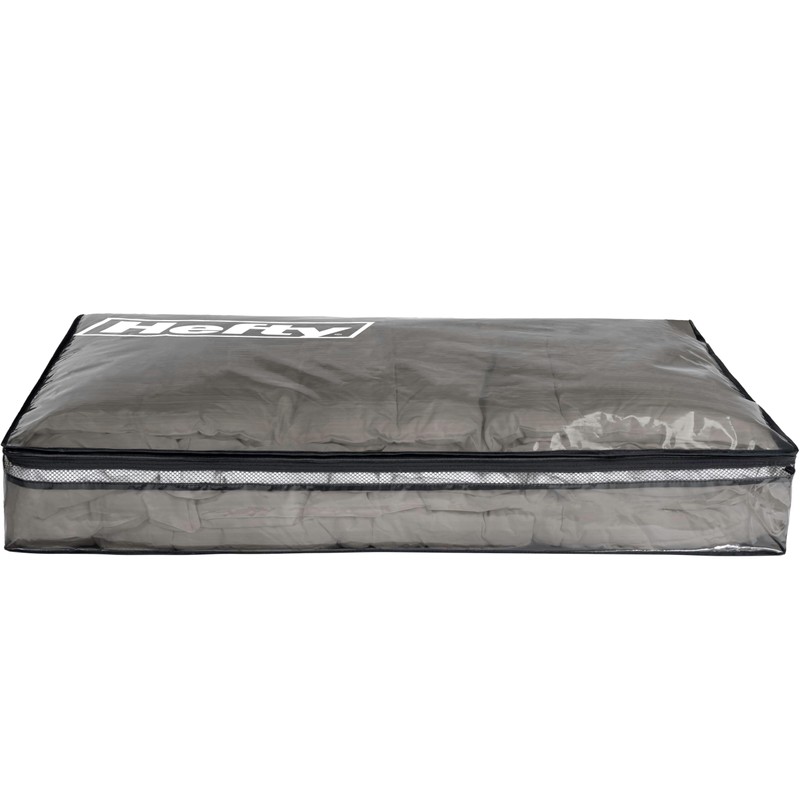 Hefty Underbed Flexible Tote with Breathable Mesh, Double Zipper, 2