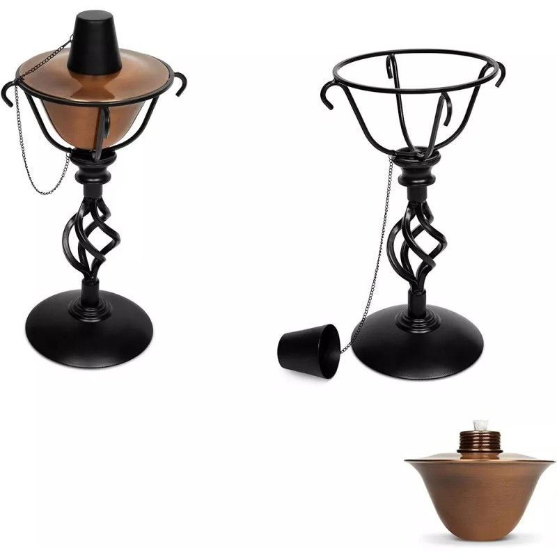 BIRDROCK HOME 2 Pack Outdoor Wide Conical Flame Torches