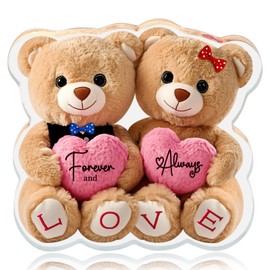 FLYAB Valentine's Day Gifts for Her - Forever and Always Love Bears Cute Gifts for Girlfriend from Boyfriend Birthday Anniversary Christmas Gifts for Wife Home Decoration Paperweight