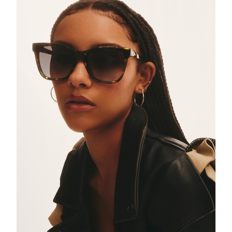 Quay Women Square Sunglasses, Neutral Tort, Extra Large