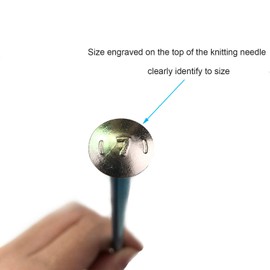 Weabetfu Aluminum Metal Knitting Needle,Colored Straight Single Pointed,10-inch Length for Handmade DIY Knitting,Size US 7(4.5mm)